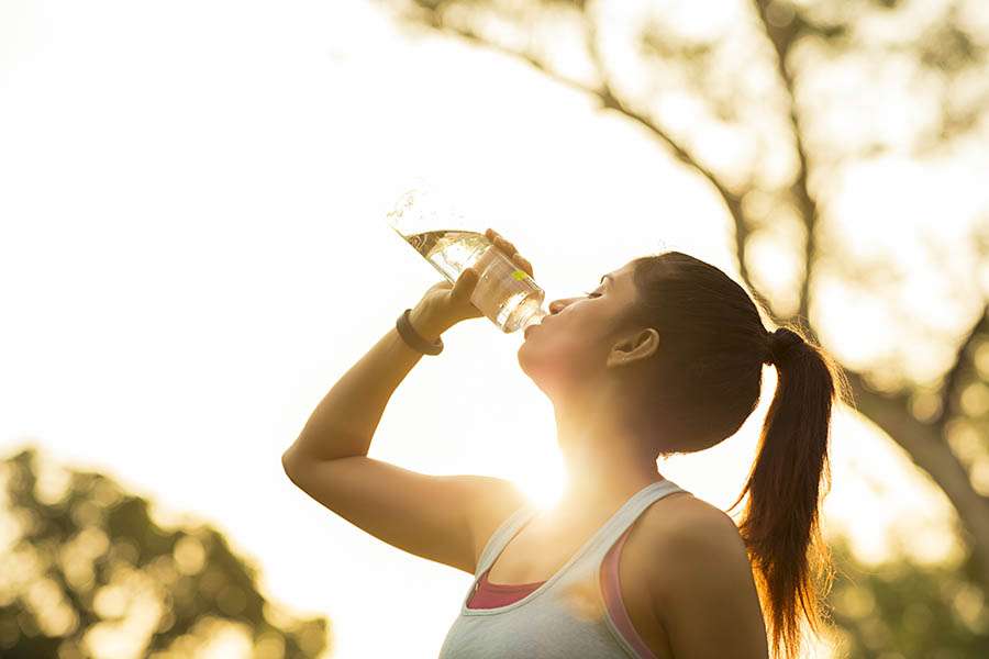 drinking water